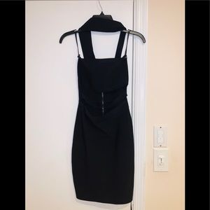 Bebe strappy off shoulder cut out dress